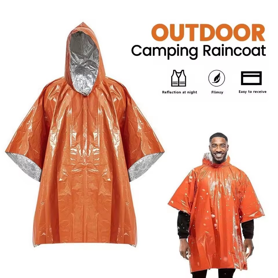 Camping Rain Poncho - 1 pièce/2 pièces : poncho de