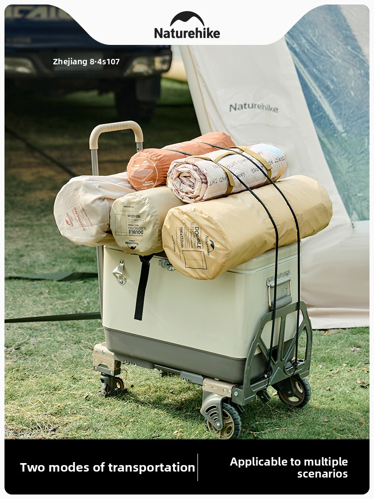 Chariot pliable 2-en-1 Natureh - Outdoor Camping Trolley avis et prix